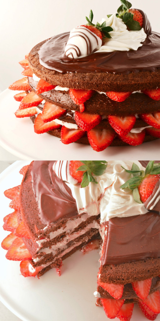 chocolate strawberry cool whip marshmallow layer cake summer icing easy dipped better baking